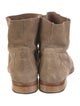 Golden Goose Suede Embroidered Accent Moto Boots