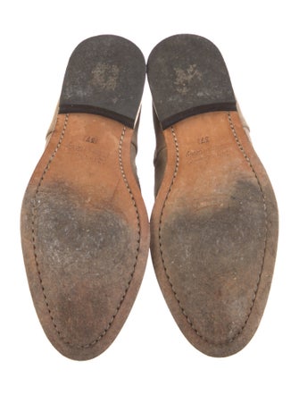 Golden Goose Suede Embroidered Accent Moto Boots