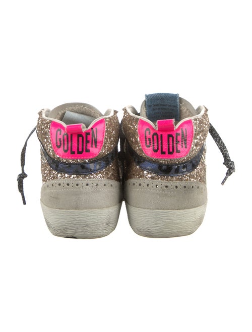 Golden Goose Suede Colorblock Pattern Sneakers