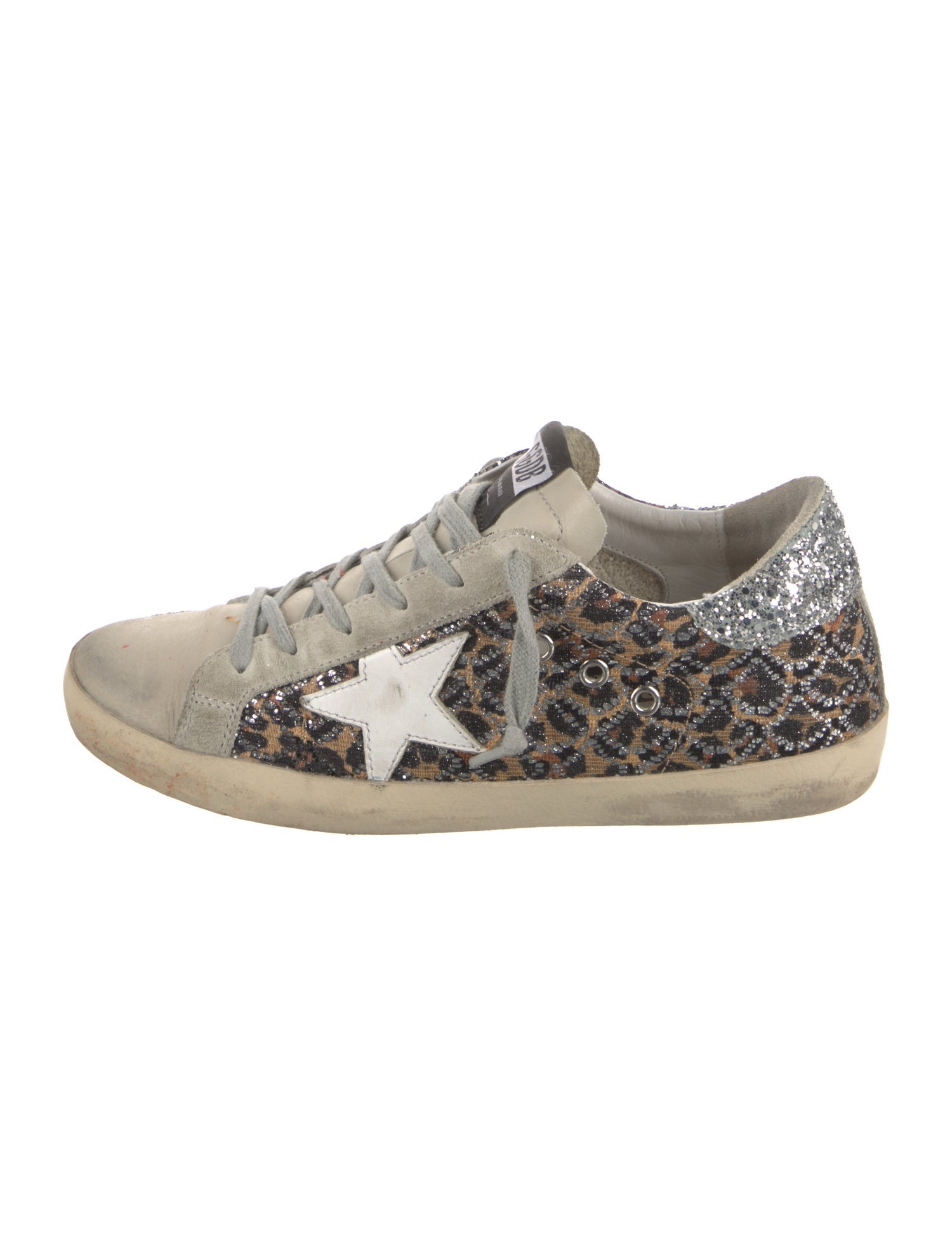 Golden Goose Suede Animal Print Sneakers