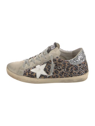 Golden Goose Suede Animal Print Sneakers
