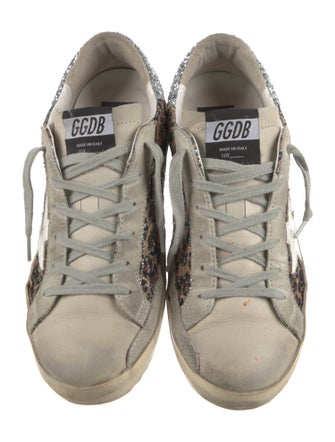 Golden Goose Suede Animal Print Sneakers