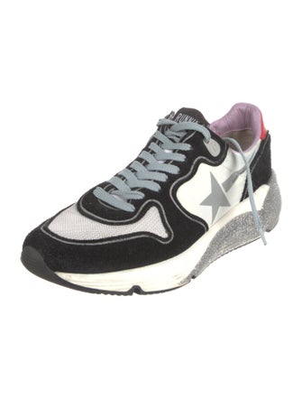 Golden Goose Suede Colorblock Pattern Sneakers