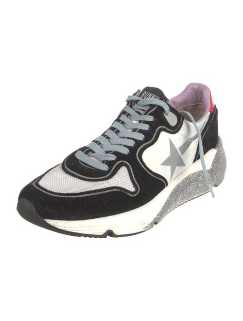 Golden Goose Suede Colorblock Pattern Sneakers
