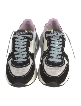 Golden Goose Suede Colorblock Pattern Sneakers