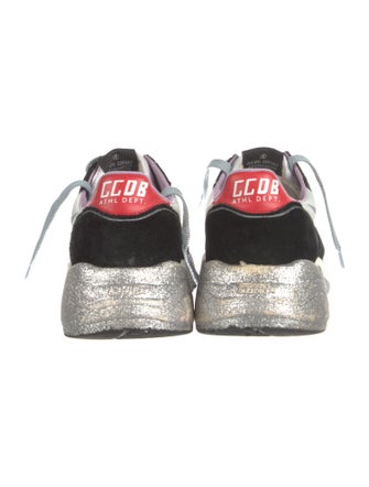 Golden Goose Suede Colorblock Pattern Sneakers