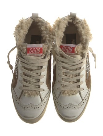 Golden Goose Suede Colorblock Pattern Sneakers