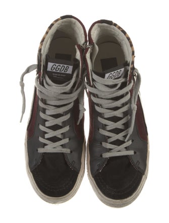 Golden Goose Suede Animal Print Sneakers