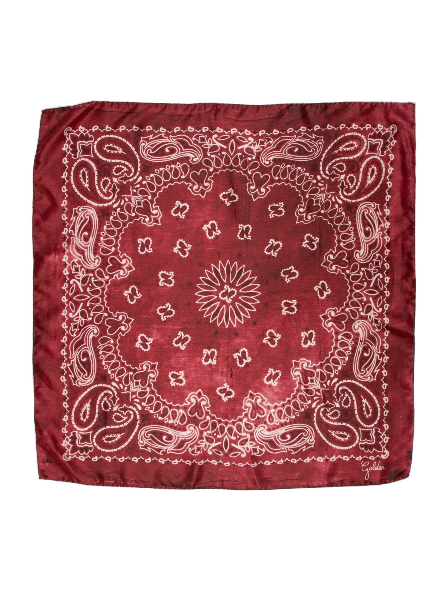 Golden Goose Silk Paisley Print Scarf