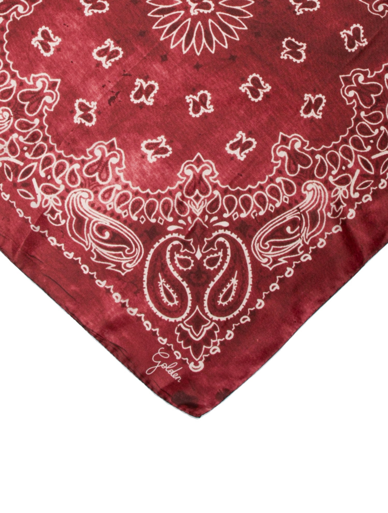 Golden Goose Silk Paisley Print Scarf