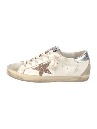 Golden Goose Leather Printed Sneakers