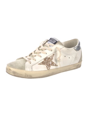 Golden Goose Leather Printed Sneakers