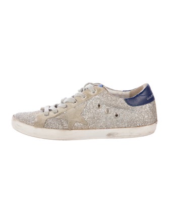 Golden Goose Glitter Distressed Accents Sneakers