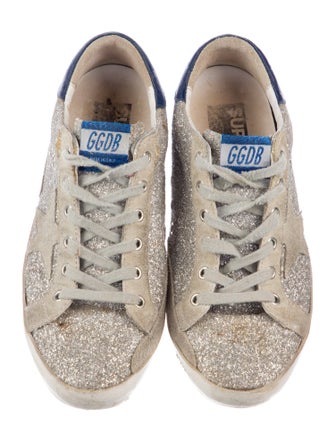 Golden Goose Glitter Distressed Accents Sneakers