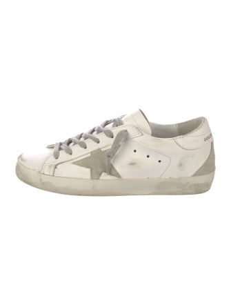 Golden Goose Leather Printed Sneakers