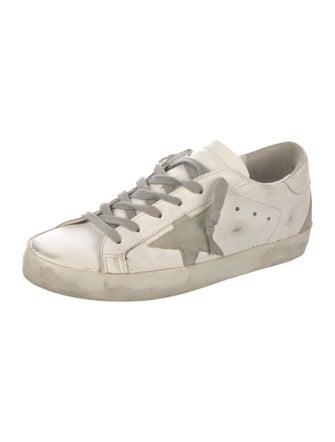Golden Goose Leather Printed Sneakers