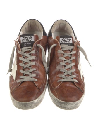 Golden Goose Leather Distressed Accents Sneakers