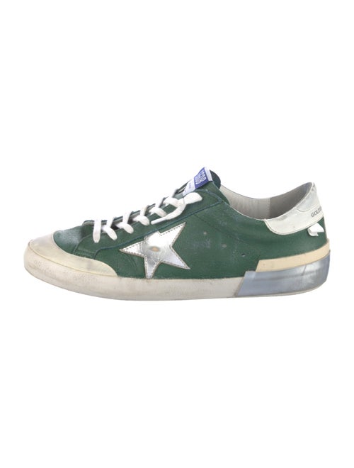 Golden Goose Leather Colorblock Pattern Sneakers