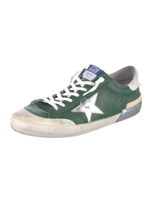 Golden Goose Leather Colorblock Pattern Sneakers