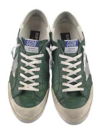 Golden Goose Leather Colorblock Pattern Sneakers