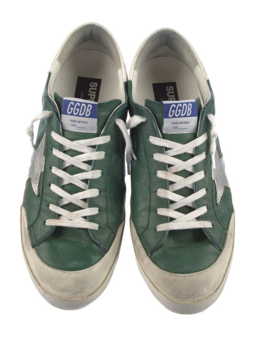 Golden Goose Leather Colorblock Pattern Sneakers