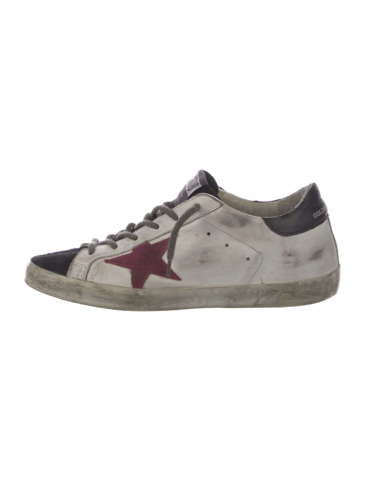 Golden Goose Leather Colorblock Pattern Sneakers