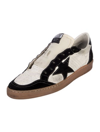 Golden Goose Leather Colorblock Pattern Sneakers