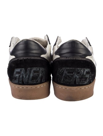 Golden Goose Leather Colorblock Pattern Sneakers