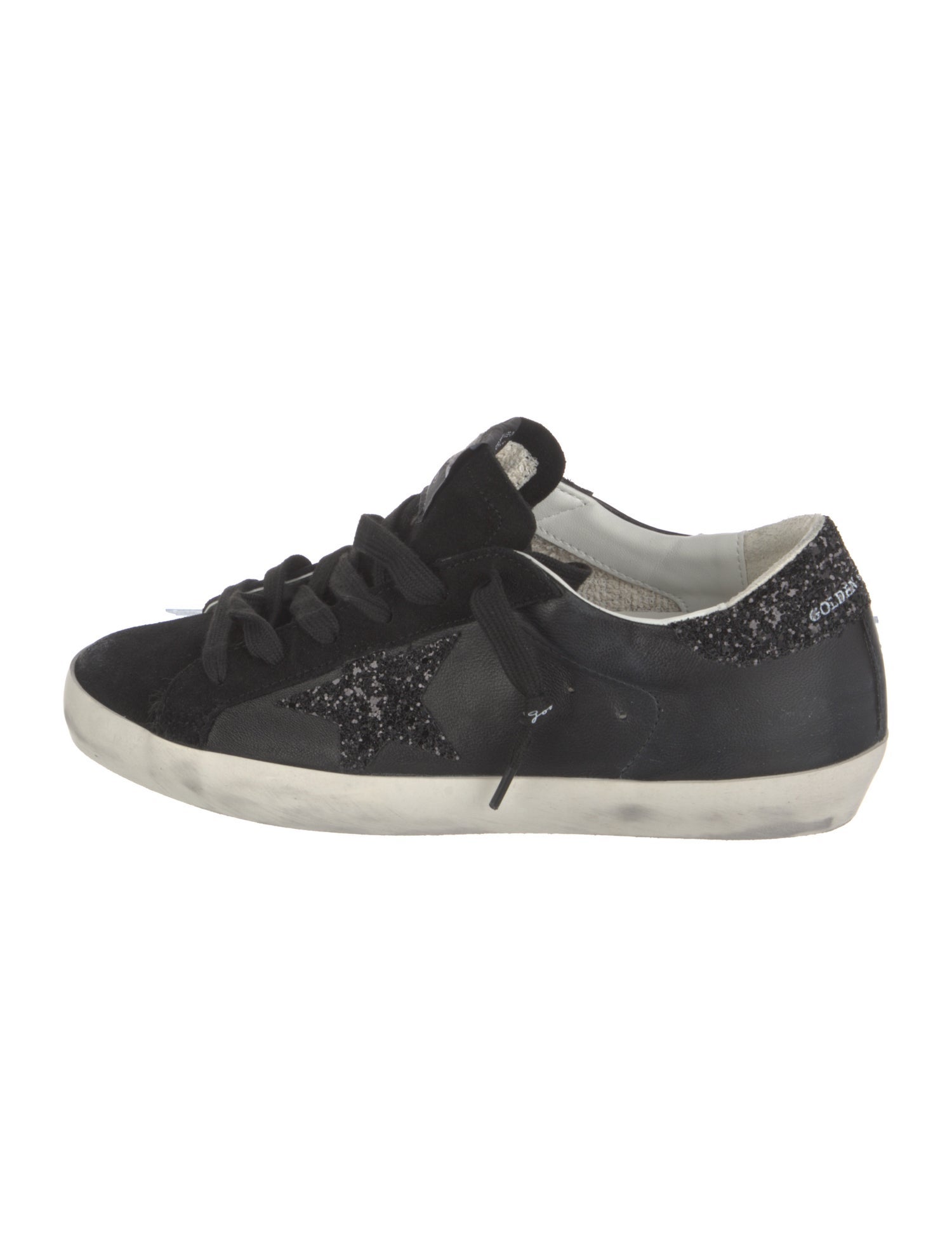 Golden Goose Leather Glitter Accents Sneakers w/ Tags
