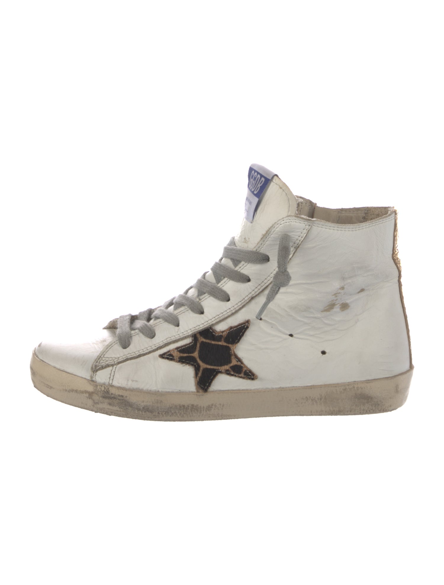 Golden Goose Leather Distressed Accents Sneakers