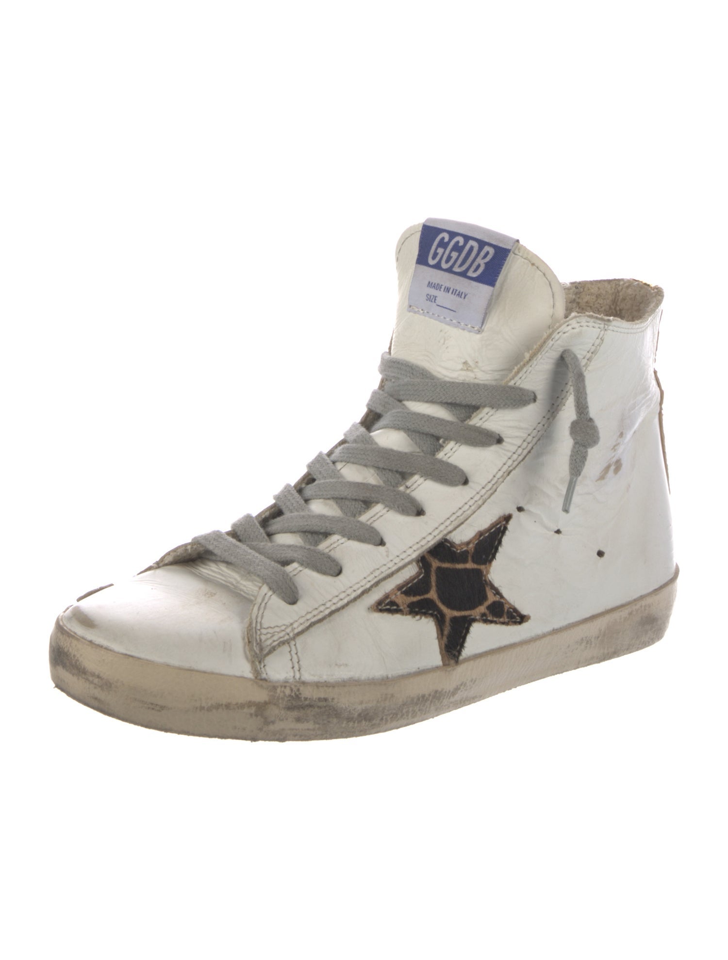 Golden Goose Leather Distressed Accents Sneakers