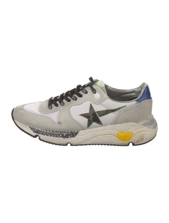 Golden Goose Suede Colorblock Pattern Sneakers