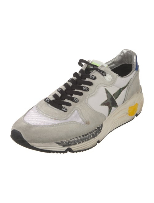 Golden Goose Suede Colorblock Pattern Sneakers