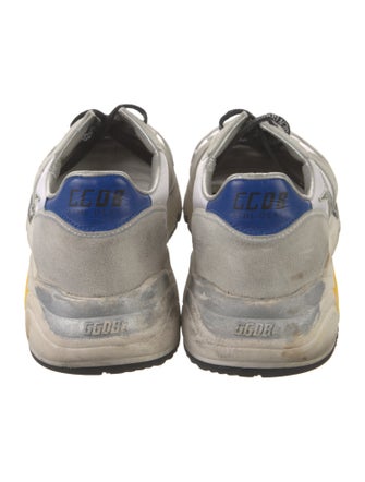 Golden Goose Suede Colorblock Pattern Sneakers