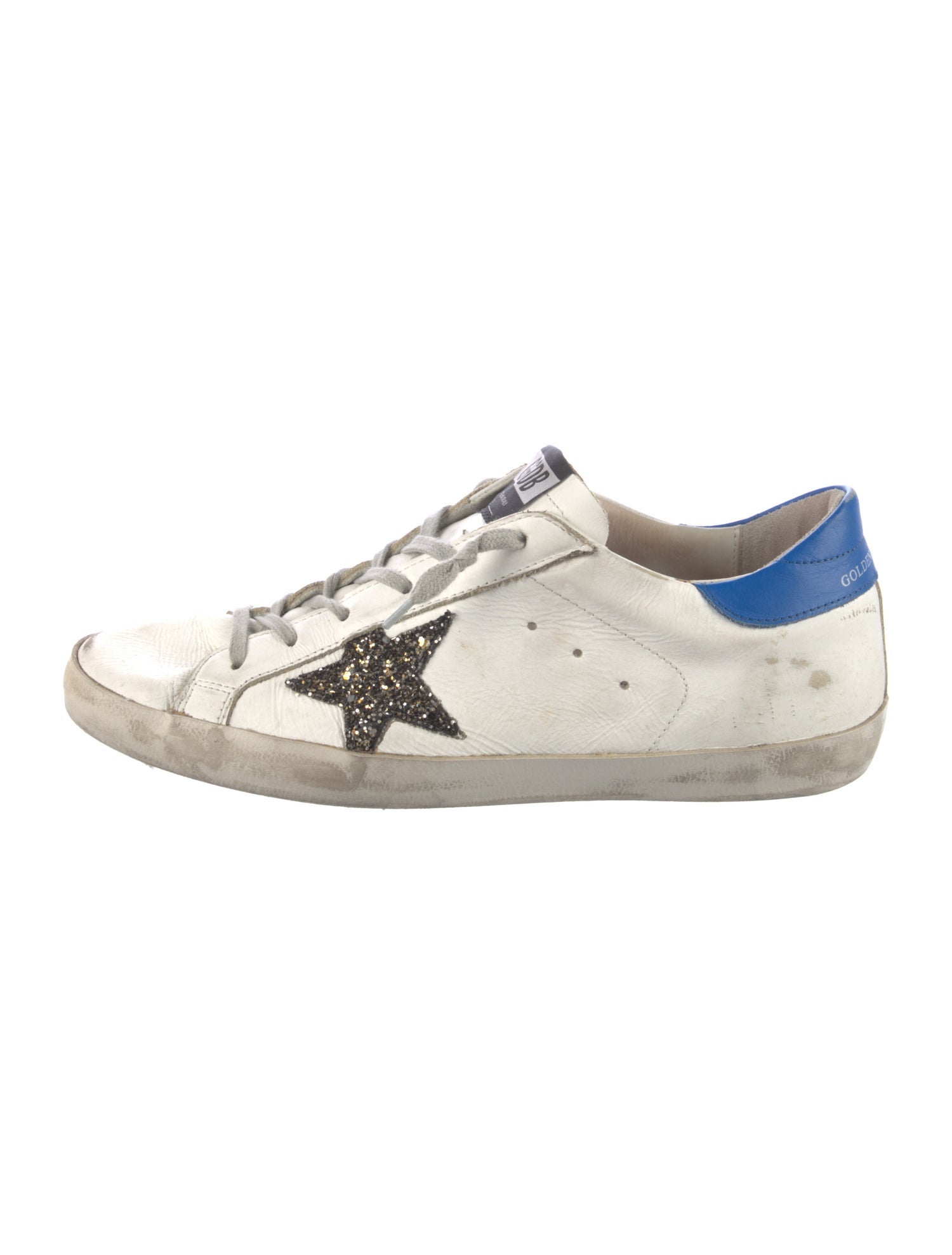Golden Goose Leather Printed Sneakers