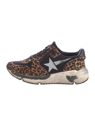 Golden Goose Ponyhair Animal Print Sneakers
