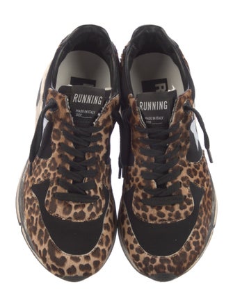 Golden Goose Ponyhair Animal Print Sneakers