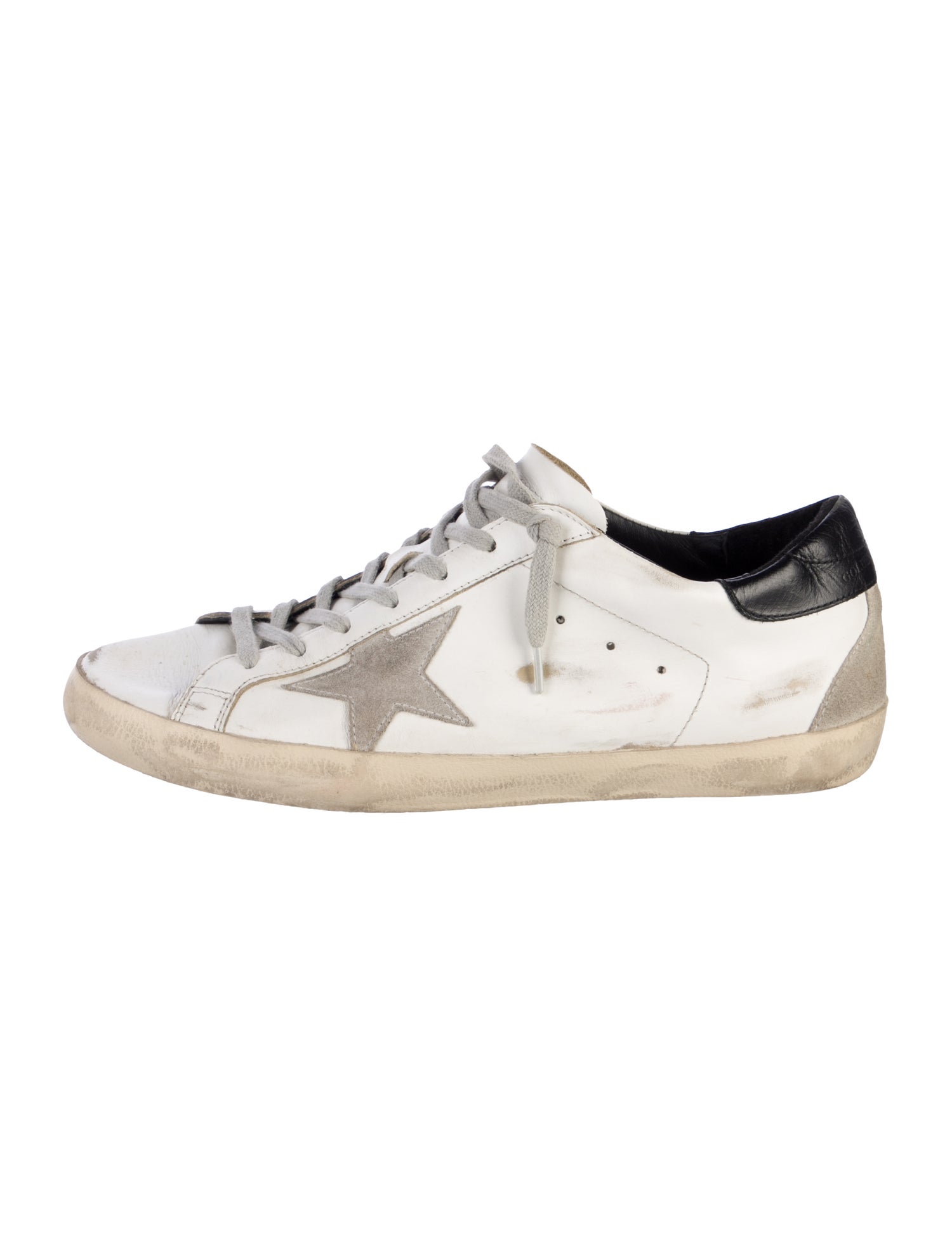 Golden Goose Leather Distressed Accents Sneakers