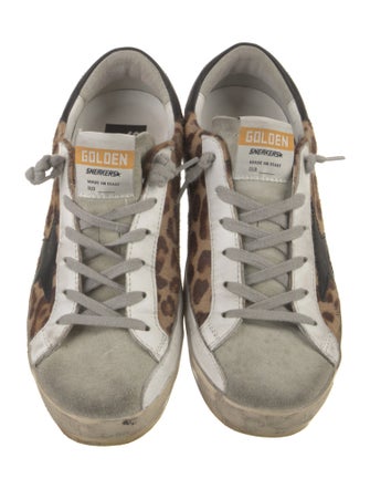 Golden Goose Ponyhair Animal Print Sneakers