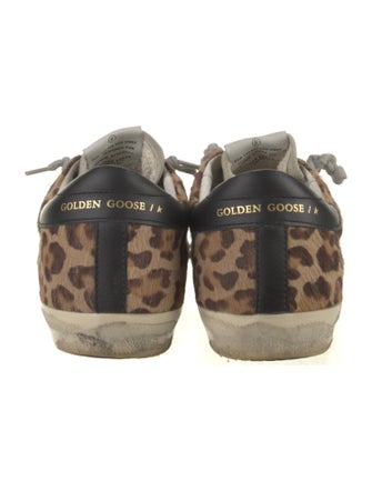 Golden Goose Ponyhair Animal Print Sneakers