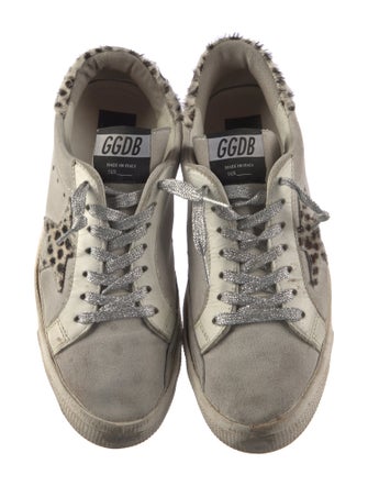 Golden Goose Suede Animal Print Sneakers