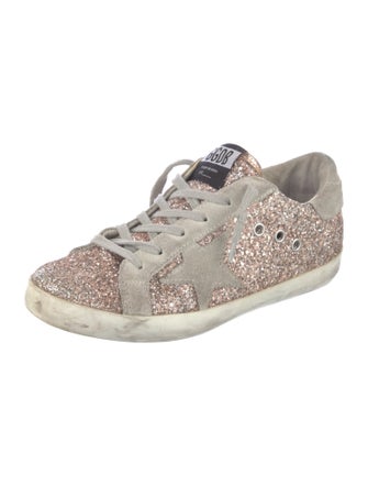 Golden Goose Glitter Distressed Accents Sneakers