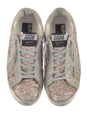 Golden Goose Glitter Distressed Accents Sneakers