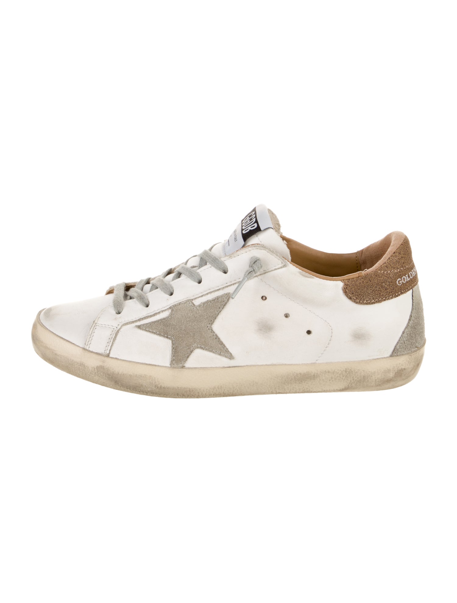 Golden Goose Leather Distressed Accents Sneakers