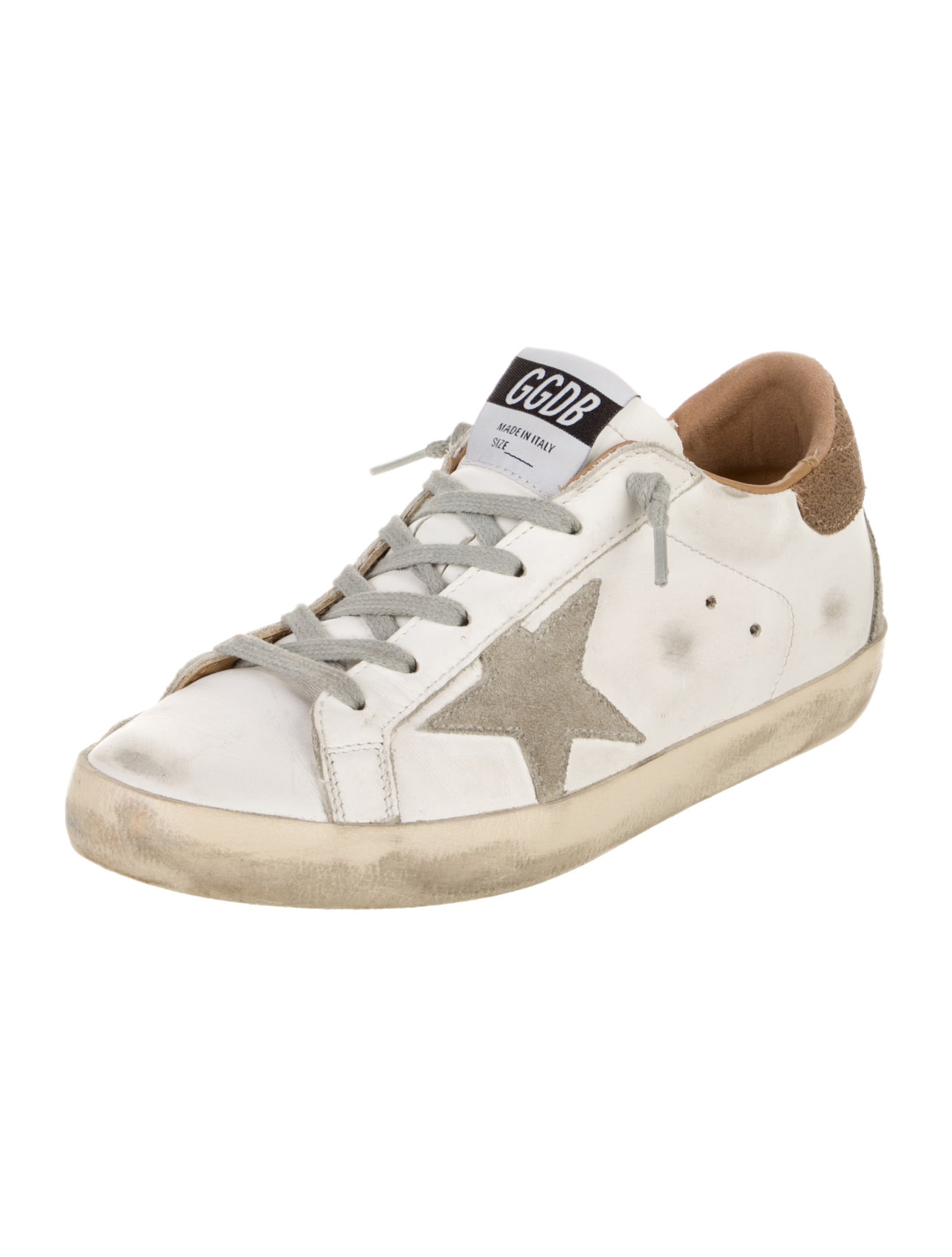 Golden Goose Leather Distressed Accents Sneakers