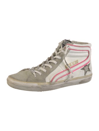 Golden Goose Leather Printed Sneakers