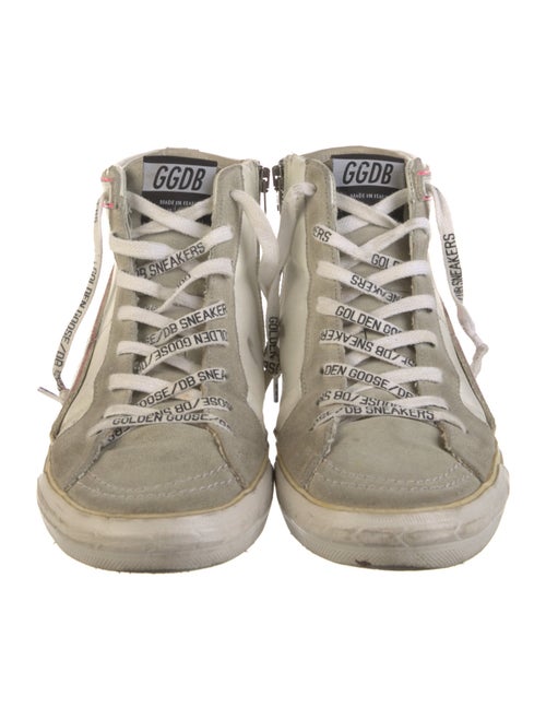 Golden Goose Leather Printed Sneakers