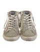 Golden Goose Leather Printed Sneakers