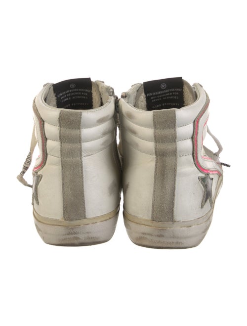 Golden Goose Leather Printed Sneakers