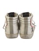Golden Goose Leather Printed Sneakers
